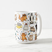 Funny Cats Pattern Mug For Cat Lovers (Devant droit)
