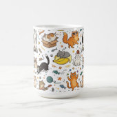 Funny Cats Pattern Mug For Cat Lovers Koffiemok (Center)