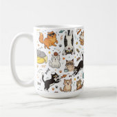 Funny Cats Pattern Mug For Cat Lovers Koffiemok (Links)