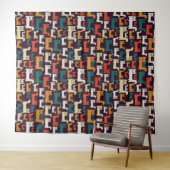 Funny Cats Pattern tapestries Wandkleed (In Situ (horizontaal))