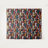 Funny Cats Pattern tapestries Wandkleed (Voorkant (horizontaal))