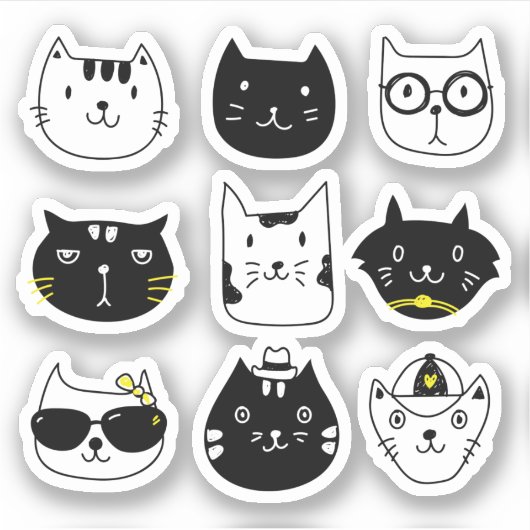 Funny cats sticker (Voorkant)