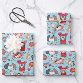 Funny Cats Valentijnsdag Gift Wrapping Paper