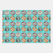 Funny Cats Wrapping Paper Set of 3 (Voorkant)