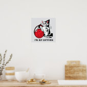 Funny Cattitude Cat Poster (Keuken)