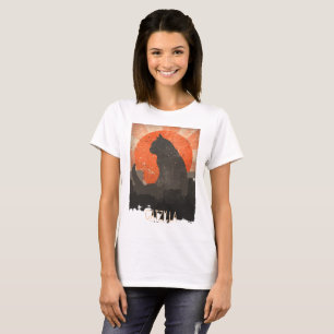 Funny Catzilla Tshirt en Hoddie