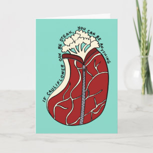 Funny Cauliflower Steak-aanmoediging Kaart