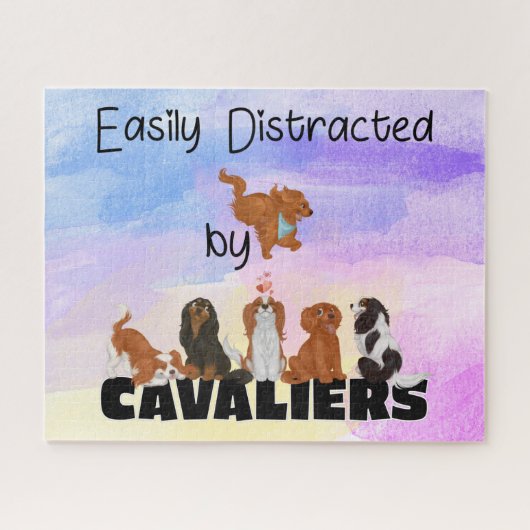 Funny Cavalier King Charles Spaniels Legpuzzel (Horizontaal)