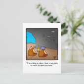 Funny Caveman News Humour Carte postale (Debout devant)