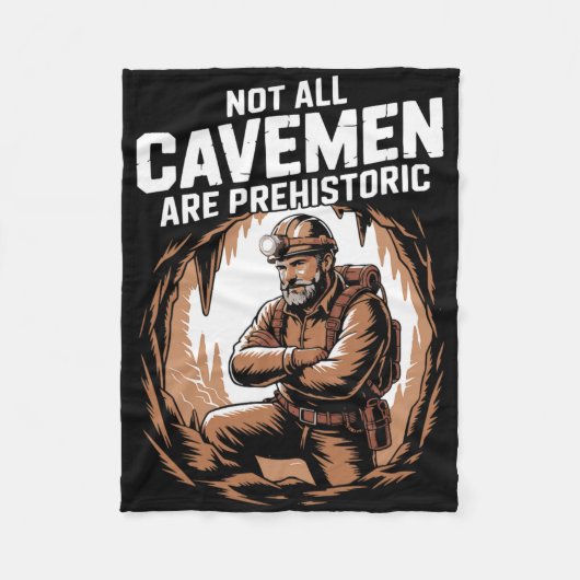 Funny Caving Spelunking Potholing Climbing Rescue Fleece Deken (Voorkant)