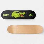Funny Ceocodile sur skateboard noir (Horz)