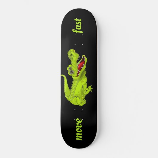 Funny Ceocodile sur skateboard noir (Recto)