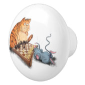 Funny Ceramic Knob Cat and Mouse die kaas speelt Keramische Knop (Rechts)