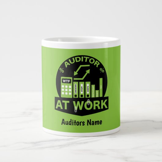 Funny Certified Auditor Gift Extra Grote Beker (Voorkant)