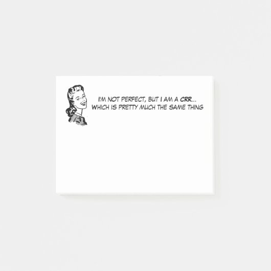 Funny Certified Realtime Reporter CRR Post-it® Notes (Voorkant)