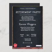 Funny Chalkboard Enseignant Retraite Invitation (Devant / Derrière)