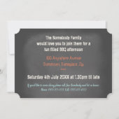 Funny Chalkboard Hotdog BBQ Kaart (Achterkant)