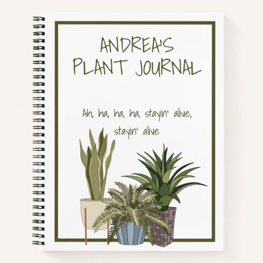 Funny Chanson Lyric Plante thème Carnet du Journal (Devant)