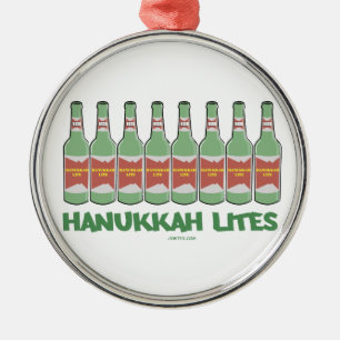 FUNNY CHANUKAH HANUKKAH LITES GIFTS METALEN ORNAMENT