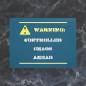 Funny Chaos Ahead Blue Deurmat