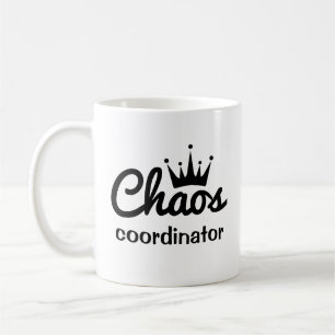 Funny Chaos Coordinator Mok die van koffie houdt