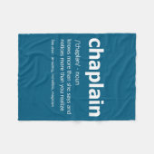 Funny Chaplain Definition New Job Gift For Chaplai Fleece Deken (Voorkant (Horizontaal))