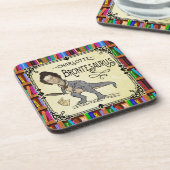 Funny Charlotte Bronte Saurus Dinosaur Book Reader Bier Onderzetter (Linkerzijde)