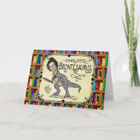 Funny Charlotte Bronte Saurus Dinosaur Book Reader
