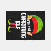 Funny Charming Elf Matching Family Group Pj Christ Fleece Deken (Voorkant (Horizontaal))