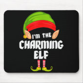 Funny Charming Elf Matching Family Group Pj Christ Muismat (Voorkant)
