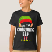 Funny Charming Elf Matching Family Group Pj Christ T-shirt (Voorkant)