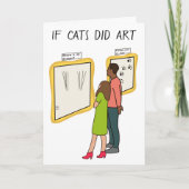 Funny chat art carte d'anniversaire pour papa chat (Devant)