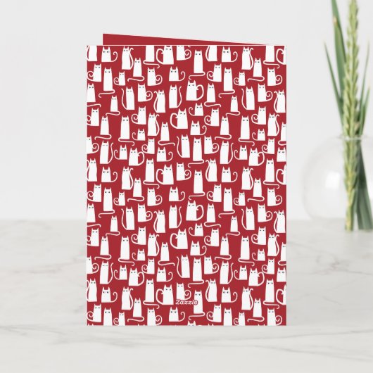 Funny Chat Carte de Noël (Dos)