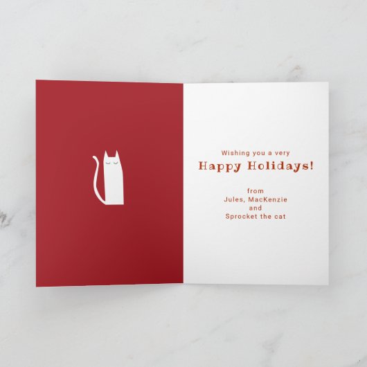 Funny Chat Carte de Noël (Intérieur)
