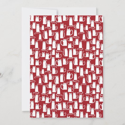 Funny Chat Carte de Noël (Dos)