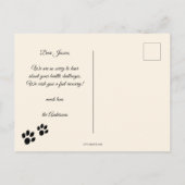 Funny Chat Docteur Se Bien Bientôt Carte Postale (Dos)