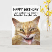Funny Chat Faces Carte de voeux Anniversaire (Fleur jaune)