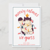 Funny Chat Meowy Catmas Sarcastic Pun Carte de vac (Devant)