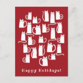 Funny Chat Noël Carte postale (Devant)