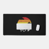 Funny Chat noir Vintage Retro Sunset Design (Clavier et souris)