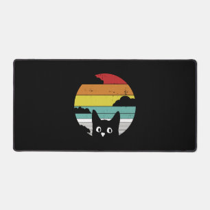 Funny Chat noir Vintage Retro Sunset Design