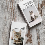 Funny Chat Pun Dating Cartes de visite<br><div class="desc">Vous voulez faire une impression durable? Que diriez-vous de ce carte de visite de rencontre à thème hilarant pour chats, avec les photos de votre chat et un grand jeu de mots "ask meowt" pour vous assurer de vous démarquer. Notre carte est entièrement personnalisable, vous permettant d'inclure votre nom, vos...</div>