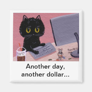 Funny Chat Souris Aimant créationarts Lisa R Adams