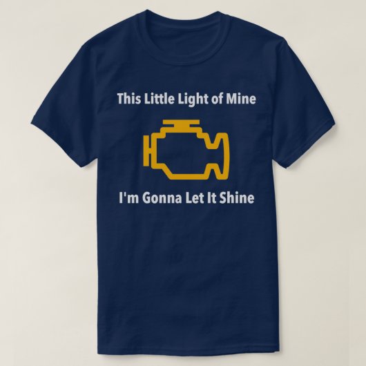 Funny Check Engine Light T-shirt (Design voorkant)