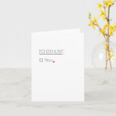Funny Cheeky Jubileum Card "To-do list" Kaart (Gele Bloem)