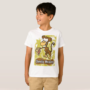 Funny Cheeky Monkey in het Oerwoud T-Shirt