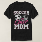 Funny Cheerlead Ma Soccer en Cheer Mama Pullov T-shirt (Design voorkant)