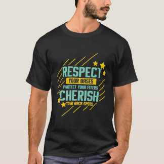 Funny Cheerlead Respect Uw bloedingen beschermen u T-shirt