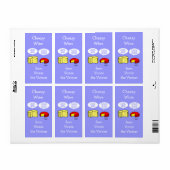 Funny Cheese Cartoon Gepersonaliseerde wijnetikett Etiket (Full Sheet)