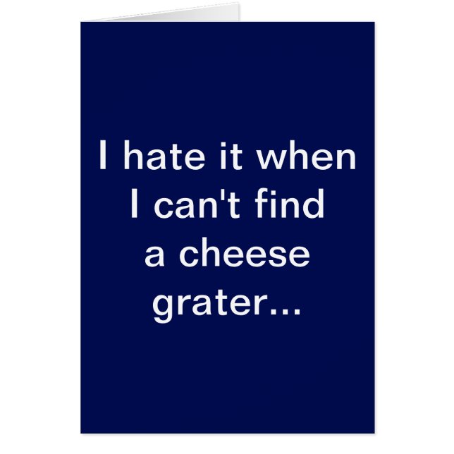 Funny Cheese Grater Abs Card (Voorkant)